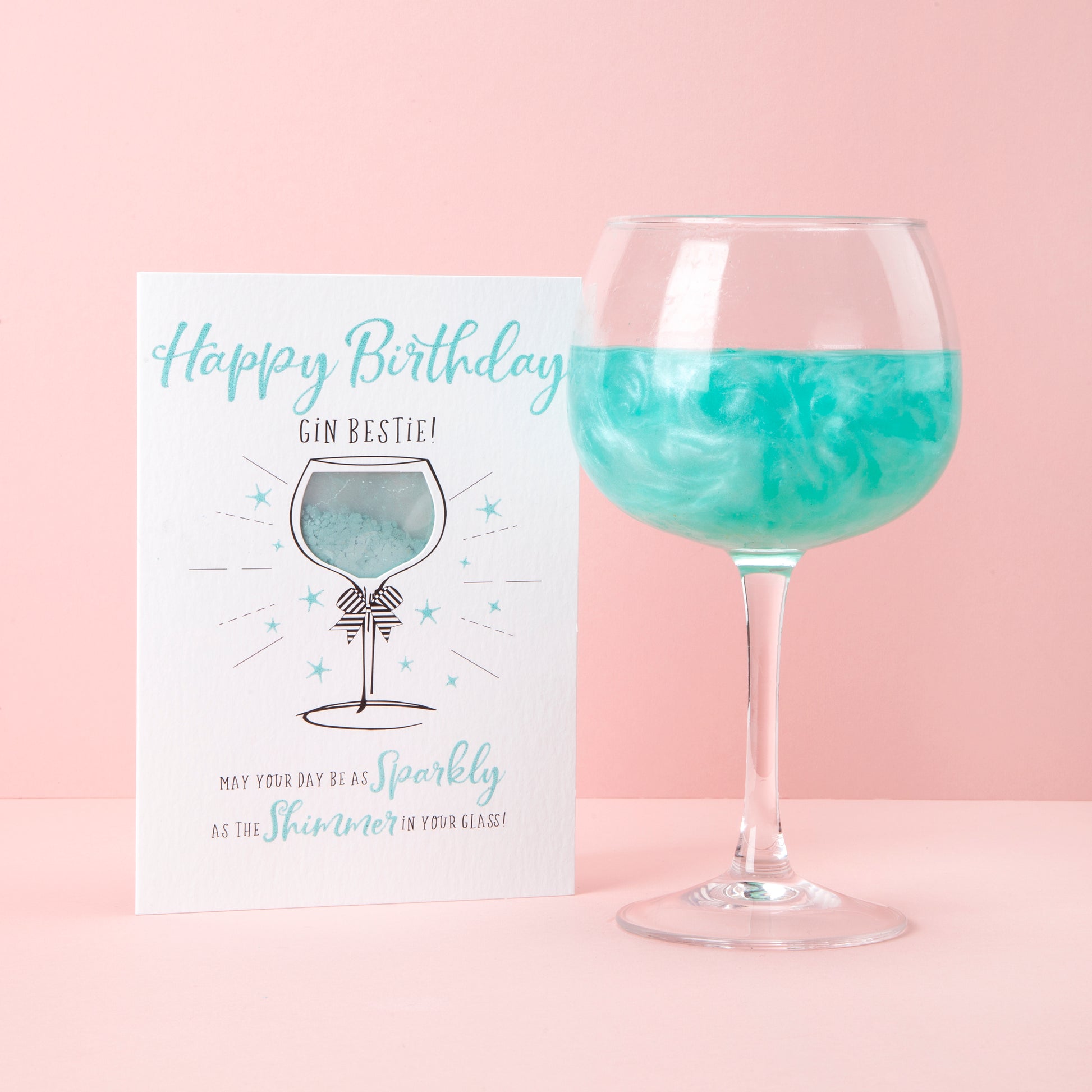 Bedazzled Drink Shimmer Birthday Cards - Quirk Space