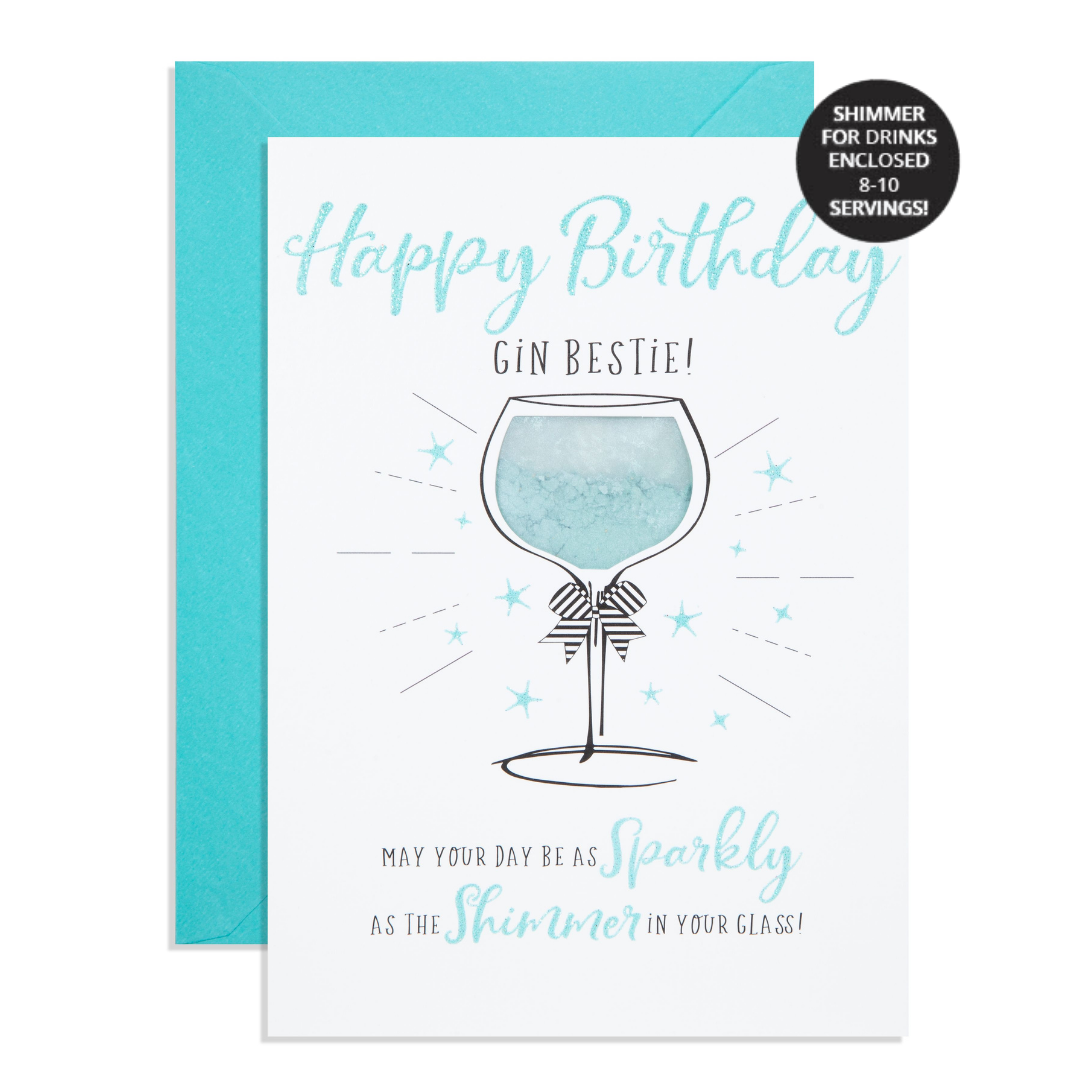 Bedazzled Drink Shimmer Birthday Cards - Quirk Space