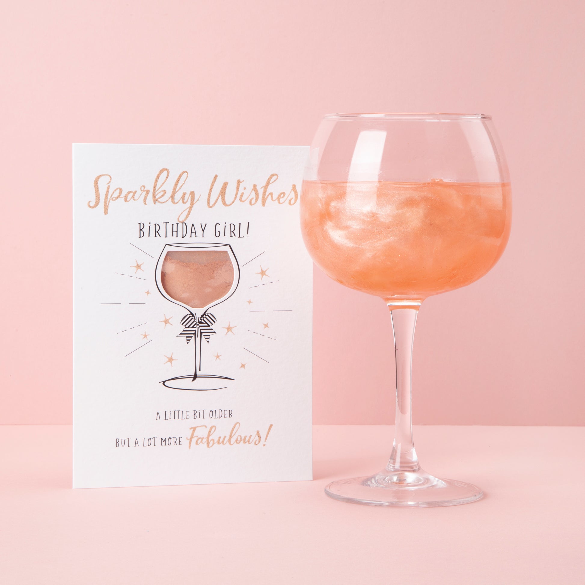 Bedazzled Drink Shimmer Birthday Cards - Quirk Space