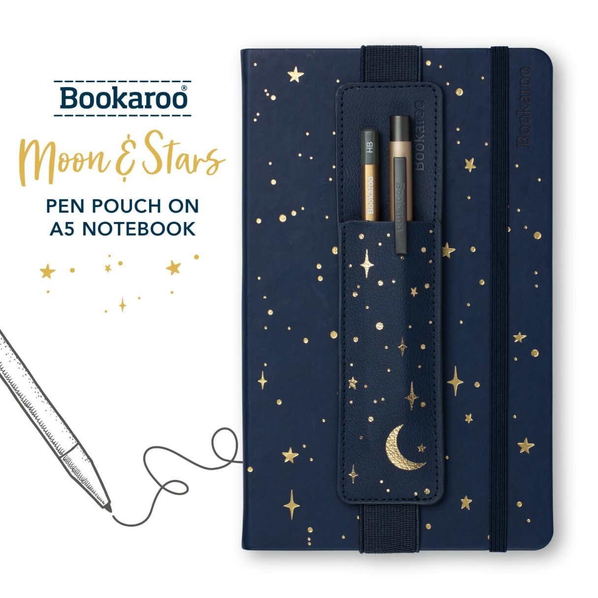 Special Edition Bookaroo Moon & Stars Notebook & Pen Pouch Set - Quirk Space