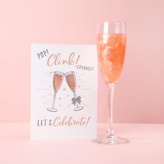 Bedazzled Drink Shimmer Celebration Card - Quirk Space