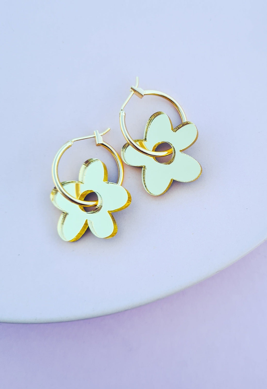 Daisy Dangle Earrings Gold