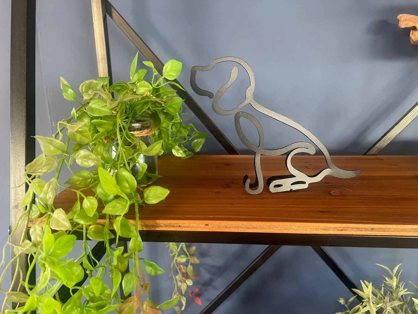 Minimalist Metal Dog Sculpture - Quirk Space
