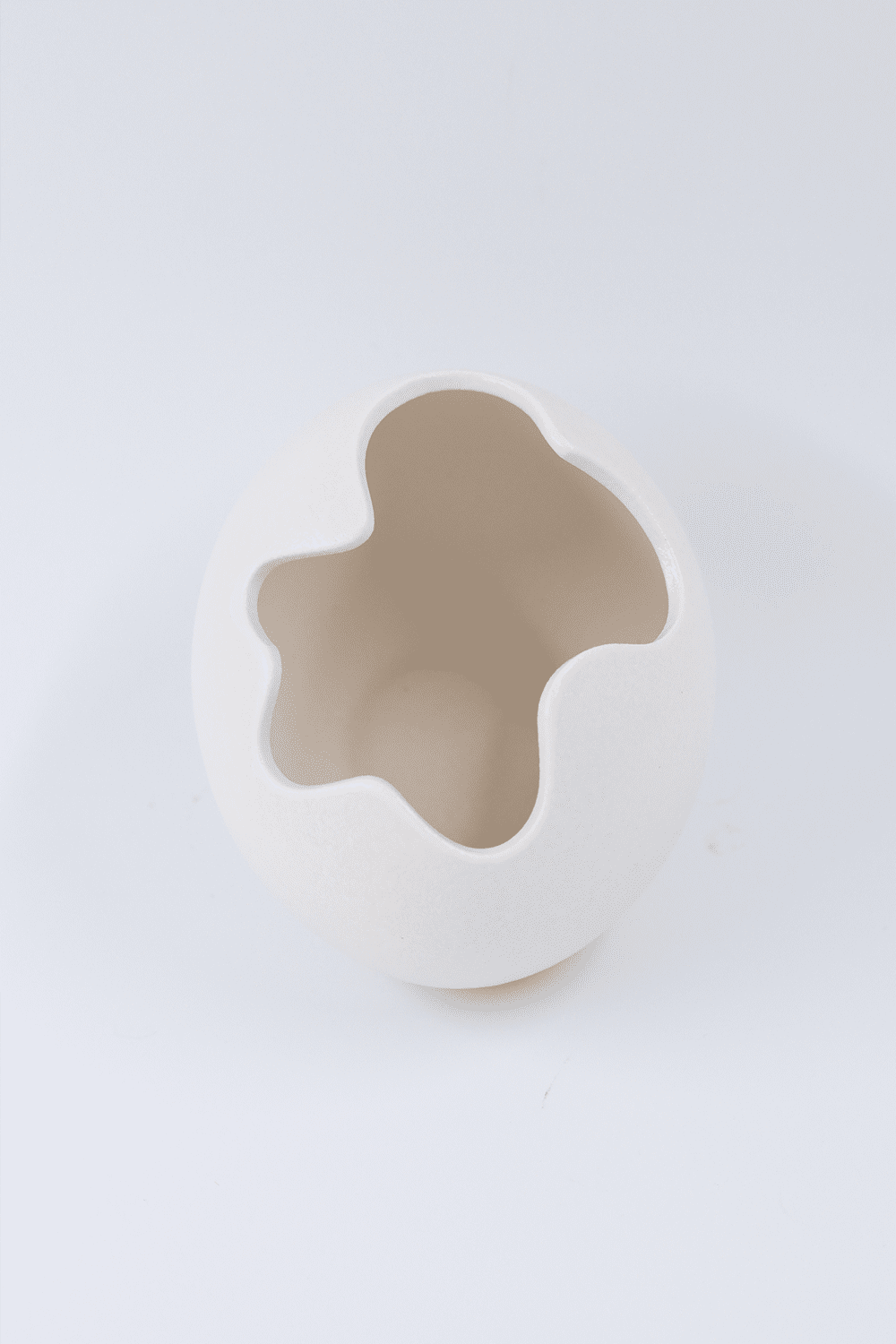White Ceramic Eggshell Vase