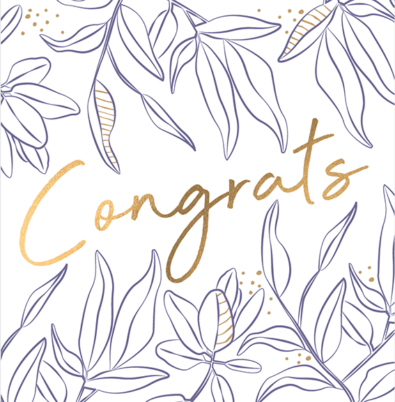 Congrats - Square Greeting Card
