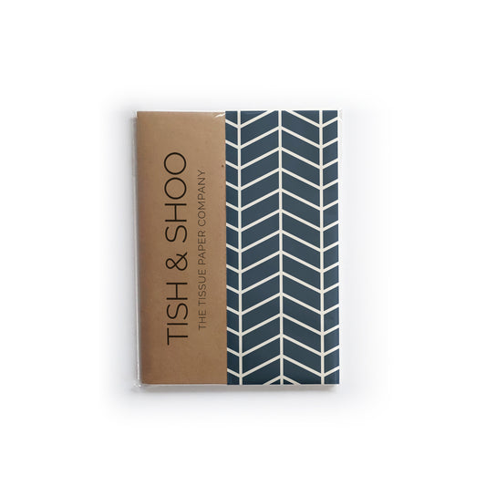 Navy & White Herringbone - Tissue Paper Gift Pack