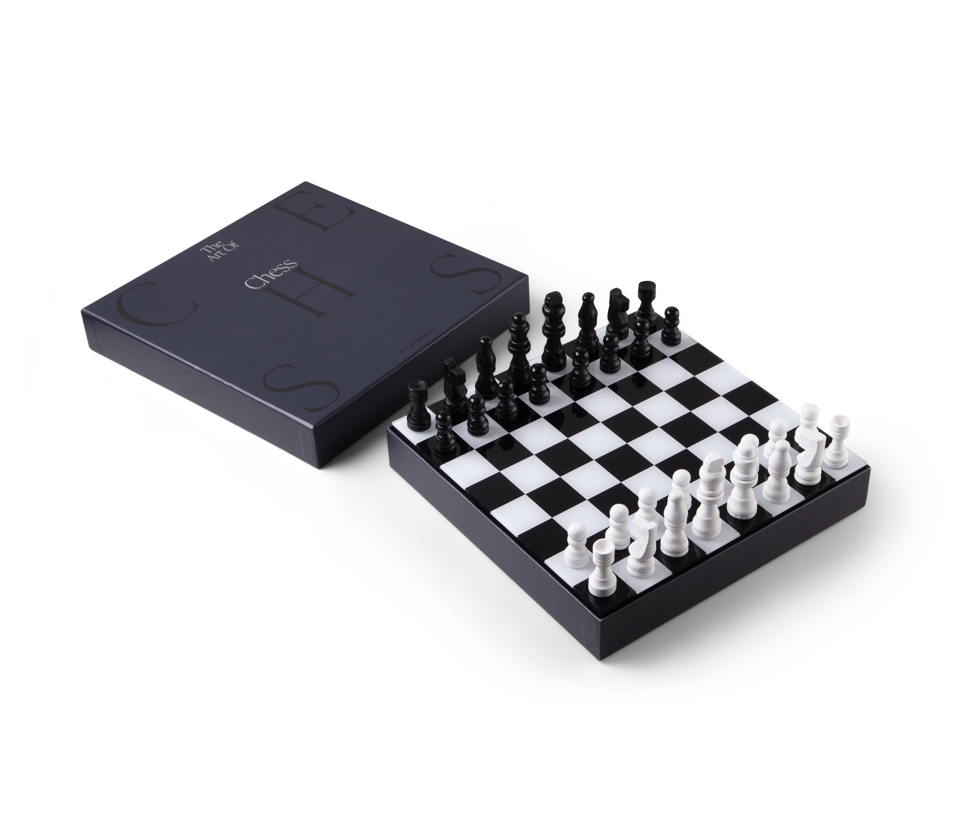 Printworks Art of Chess Black & White - Contemporary Chess Boards - Quirk Space