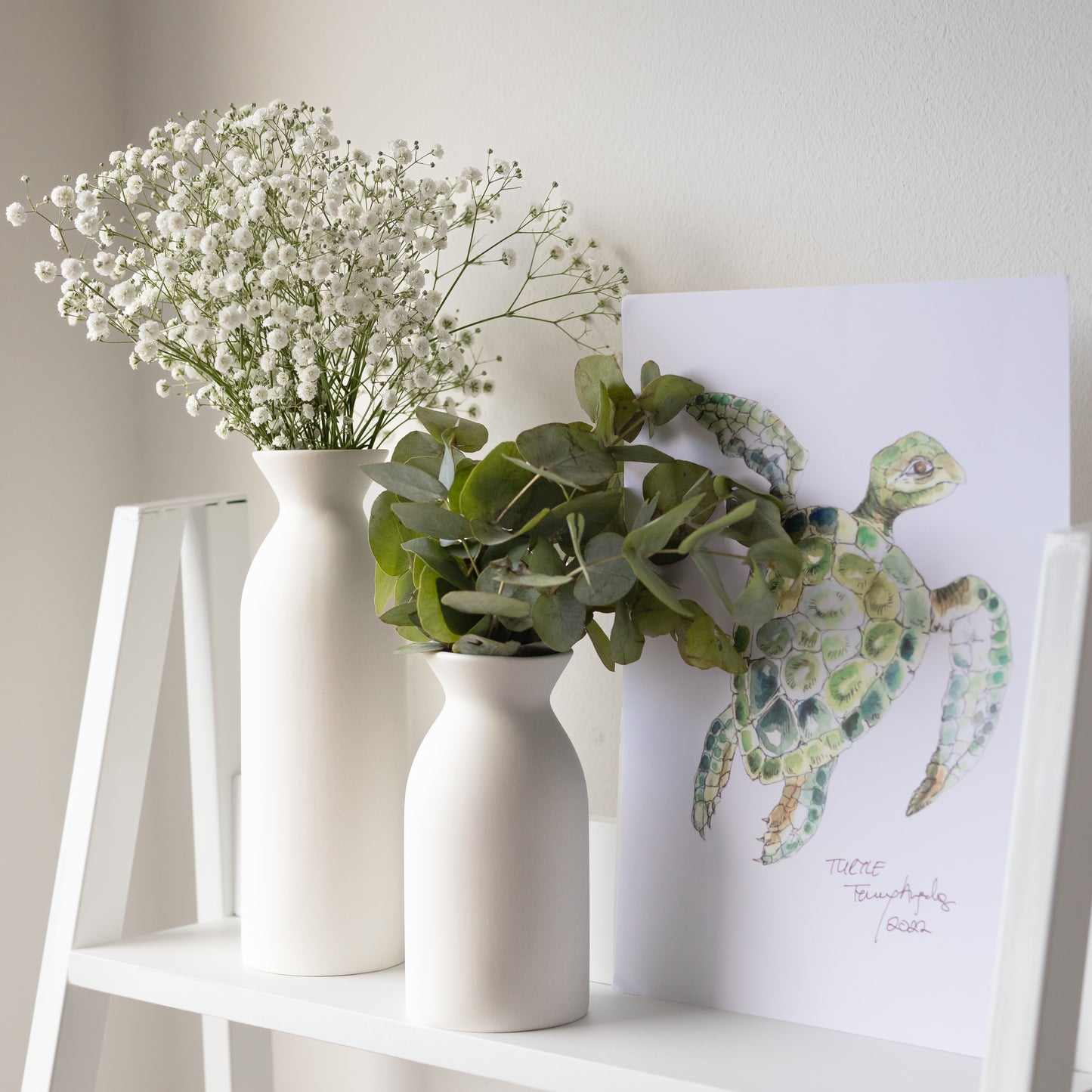 Scandinavian White Ceramic Vases - Quirk Space