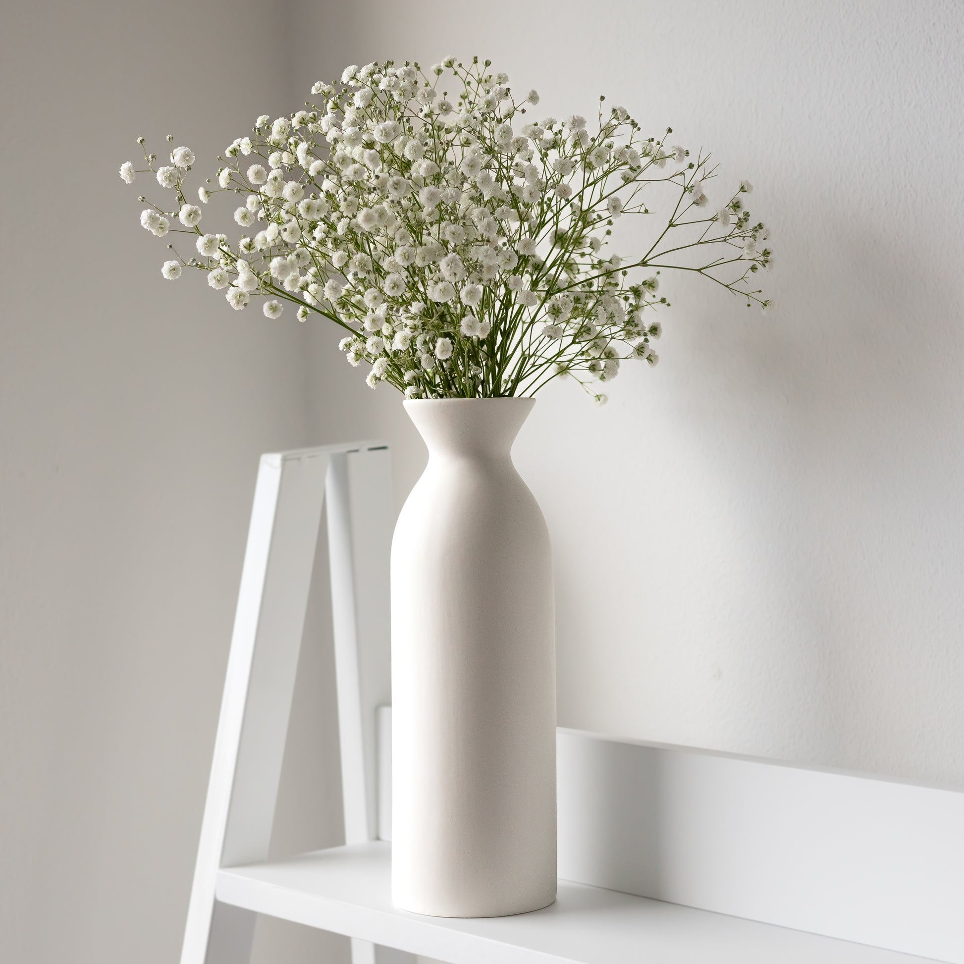 Scandinavian White Ceramic Vases - Quirk Space