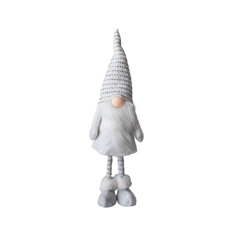 Contemporary Standing Gnome - Silver & White - Quirk Space