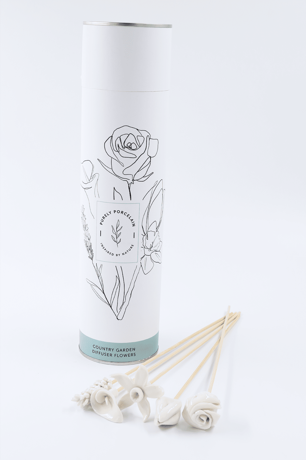 Porcelain & Bamboo Diffuser Flowers