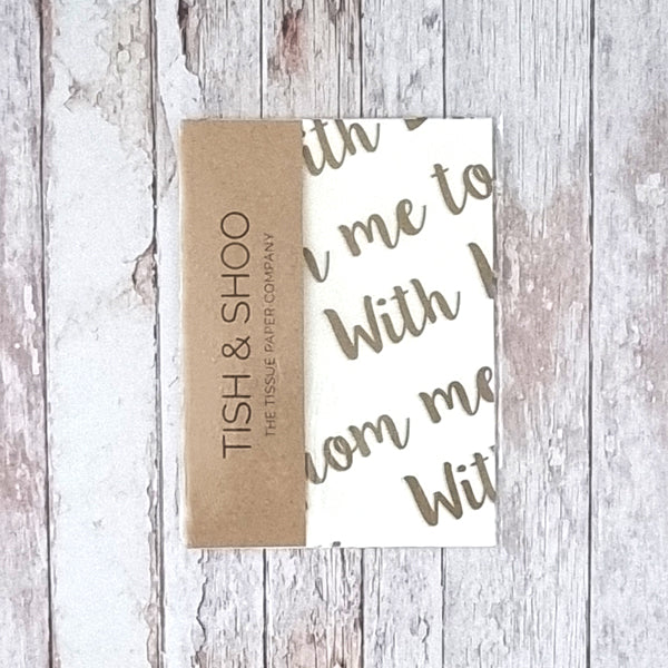 With Love Gold & White Tissue Paper Gift Pack