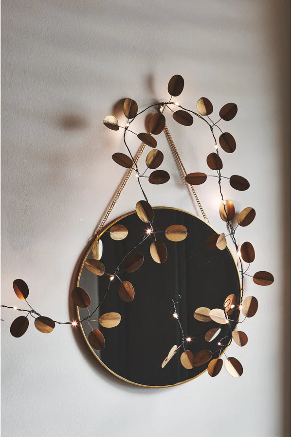 Gold Eucalyptus 20 fairy light chain