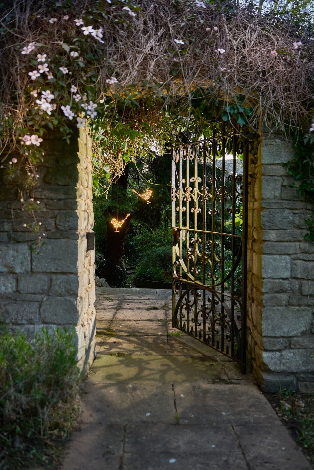 Hanging Robin fairy light ornament