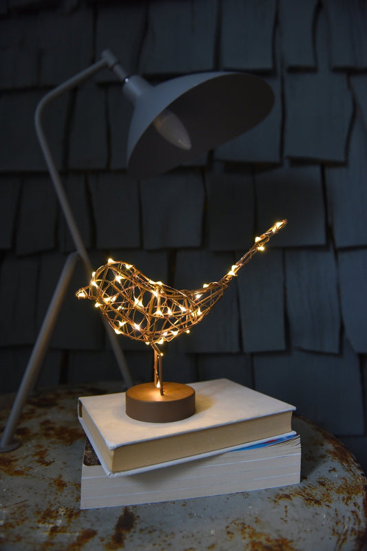 Robin fairy light ornamnet