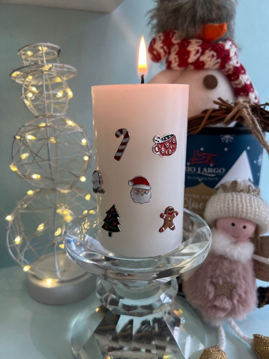 Candle charm pins - Christmas selection