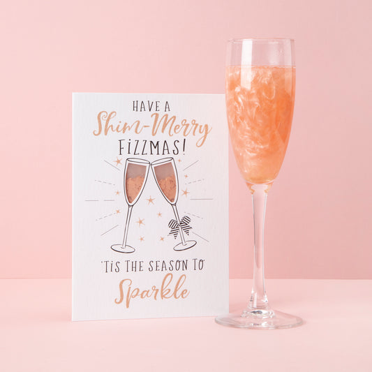 Bedazzled Drink Shimmer Christmas Card - Quirk Space