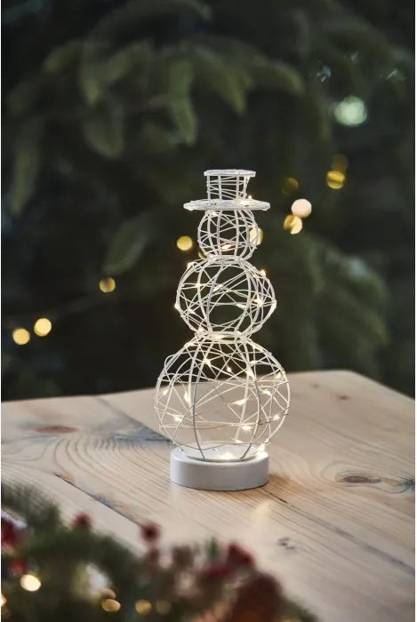 Snowman Fairy Light Ornament